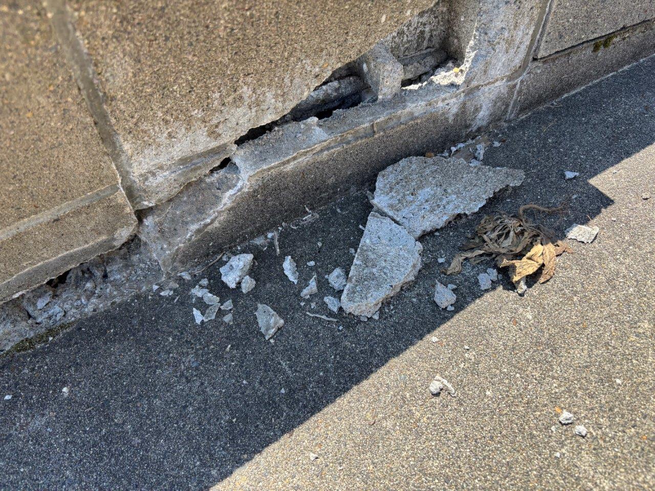 ブロック破損　現地調査