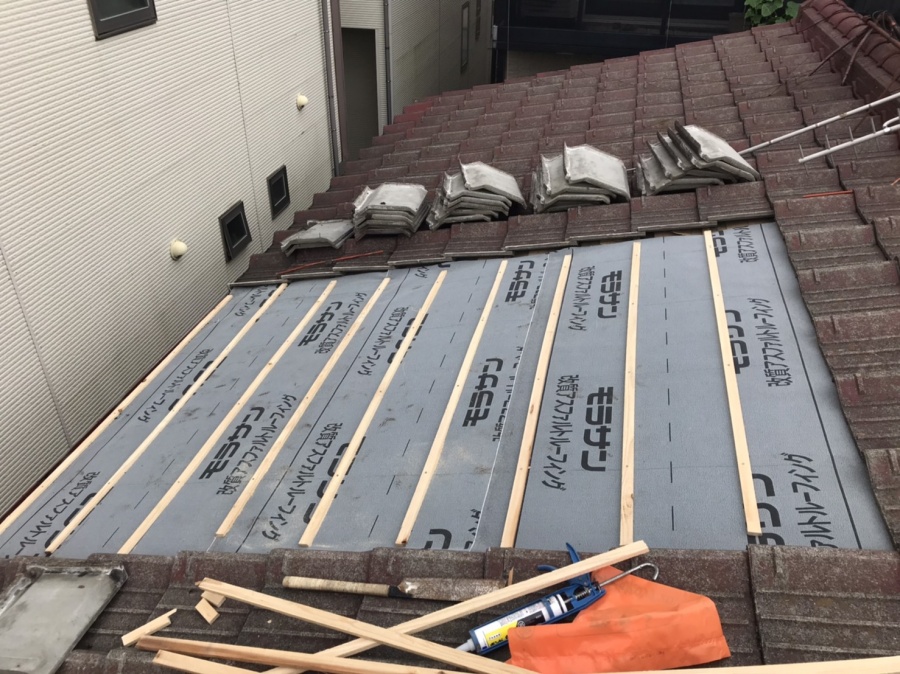 セメント瓦雨漏れ修繕工事