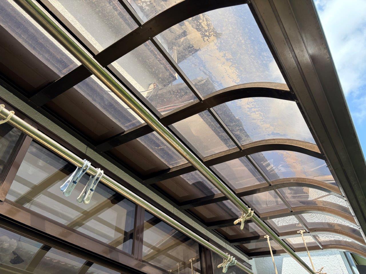 ポリカの補強材取付