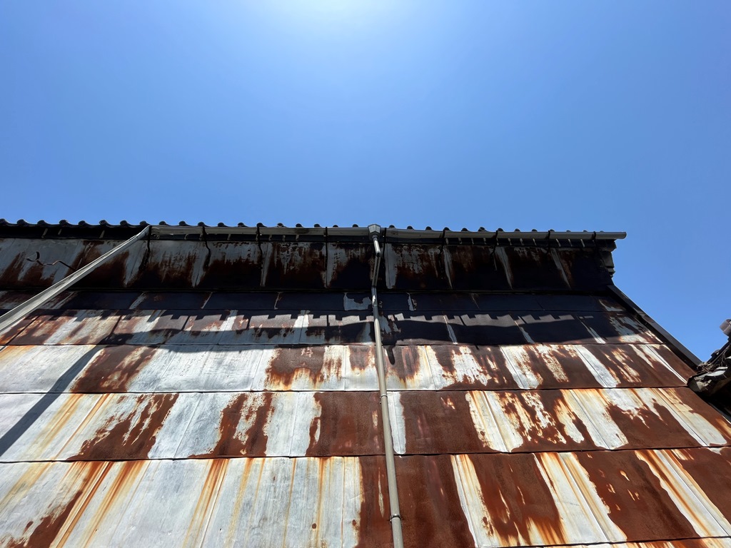 軒樋破損　現地調査