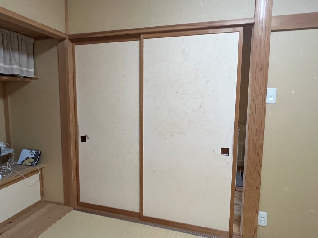 和室のふすま張り替え　現地調査