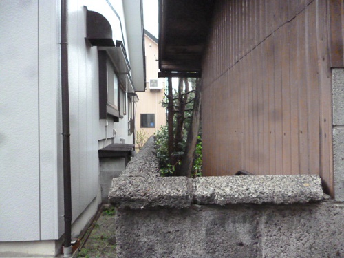 ブロック笠木交換　現調