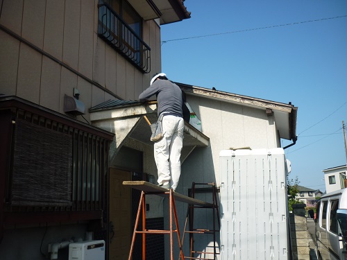 玄関屋根解体　大型リフォーム