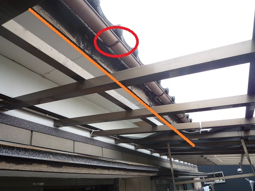 現場調査　破風板　雨樋