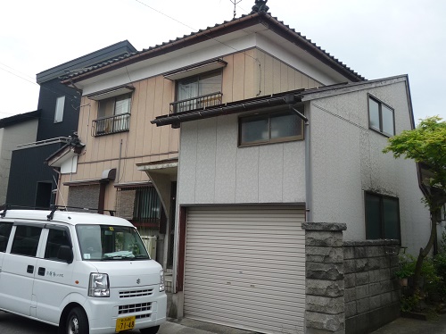 外壁張替工事　小屋部　現場調査