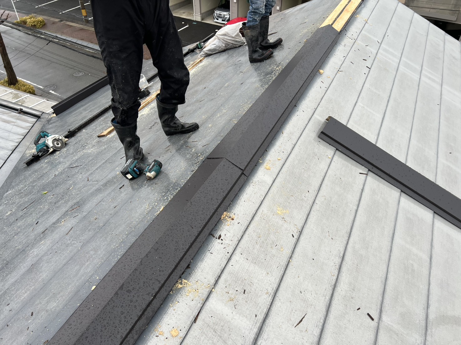 貫板の交換と下地の補強