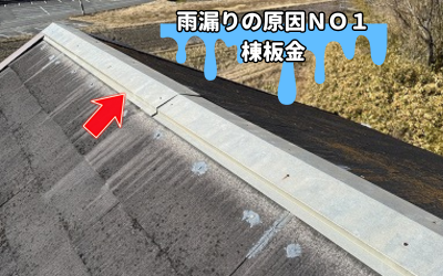 奈良市スレート屋根棟板金の全体写真