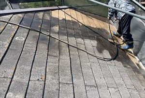 屋根　高圧洗浄