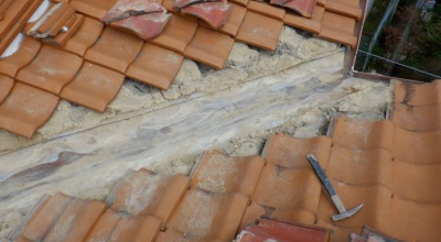 奈良市古い谷板金を撤去