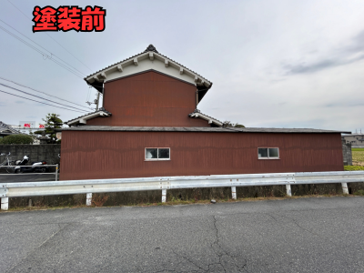 橿原市 トタン外壁 塗装前の状態