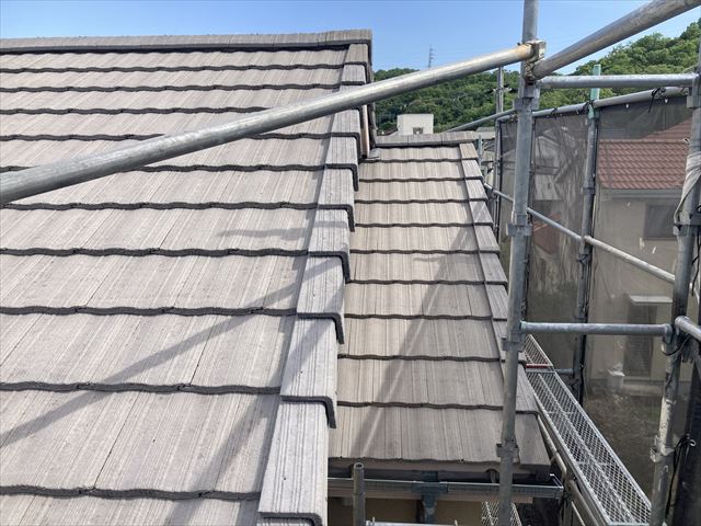 屋根　洗浄完了