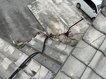 アンテナ倒壊風害