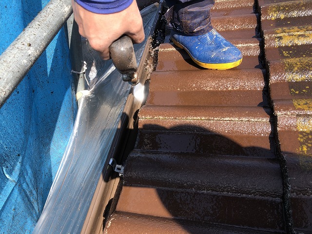 樋の中高圧洗浄