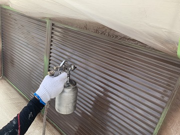 雨戸ウレタン塗装