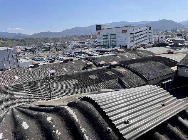 工場倉庫スレート屋根アスベスト含む