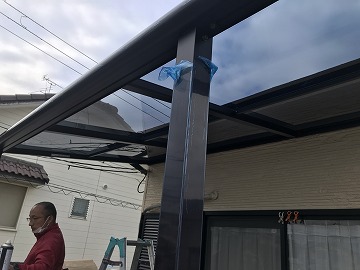 屋根材取り付け