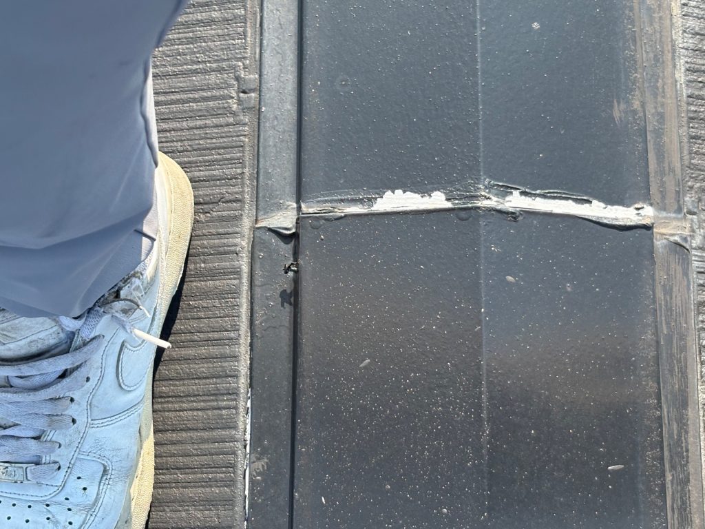 棟板金継ぎ目の劣化