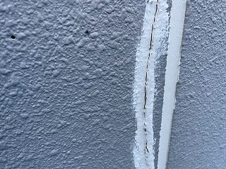 コーキング　補修跡