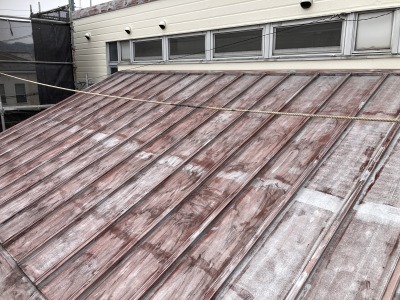 奈良市瓦棒屋根塗装前