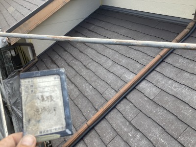 下屋根　洗浄後