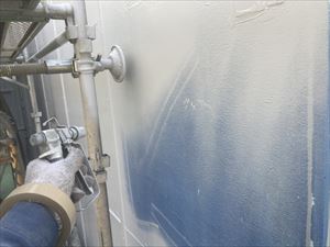 外壁　上塗り１回目塗装