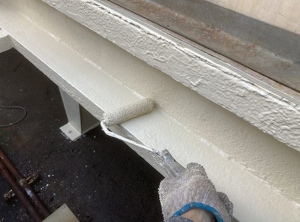 架台　上塗り2回目塗装