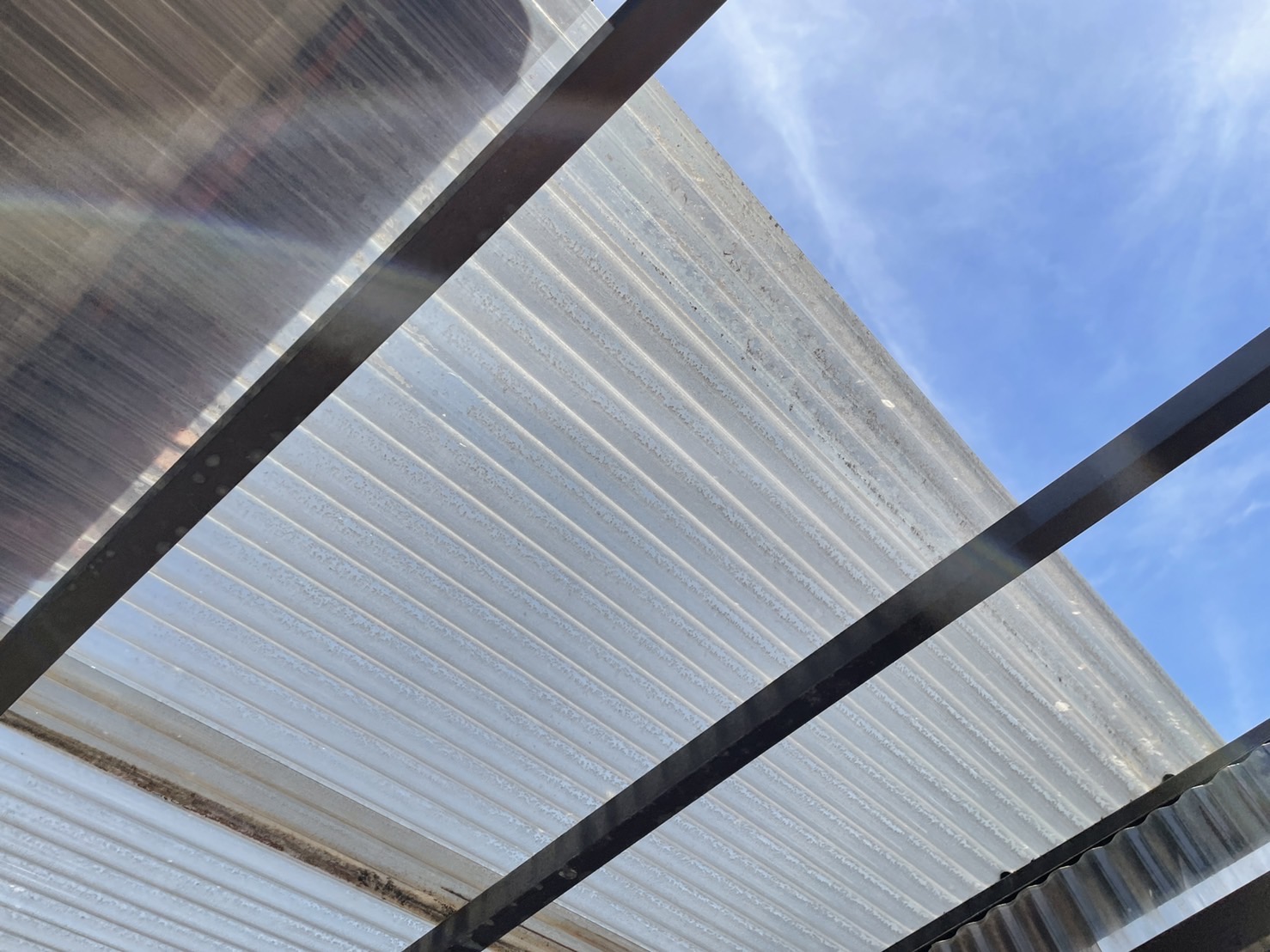 風で飛んだ波板