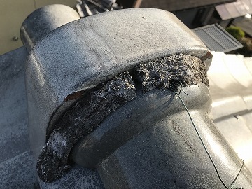 鬼瓦のハチマキ