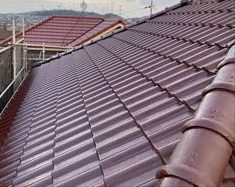 屋根　上塗り1回目塗装完了