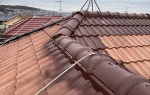 屋根　上塗り1回目塗装