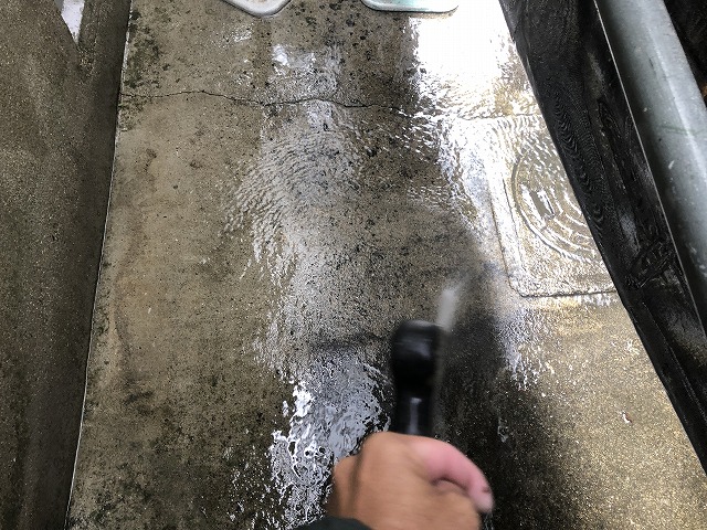 土間　洗浄状況
