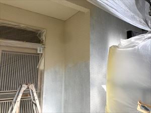 外壁　上塗り１回目塗装