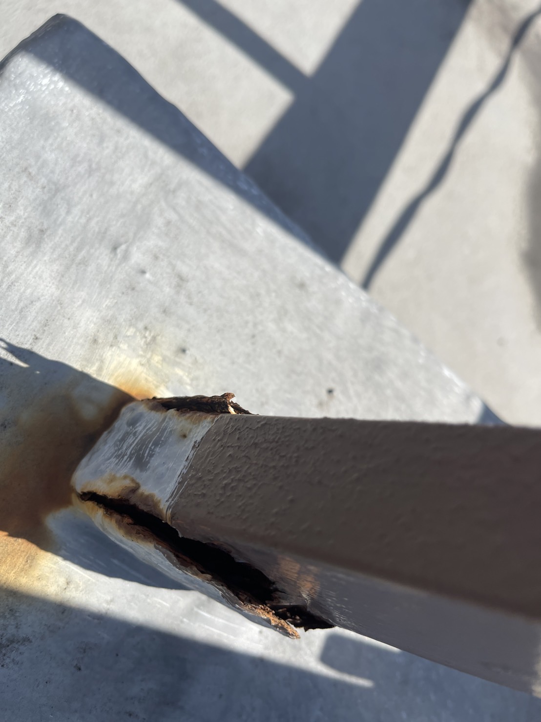 手摺りの足元の薄利