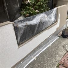 塀　上塗り1回目塗装