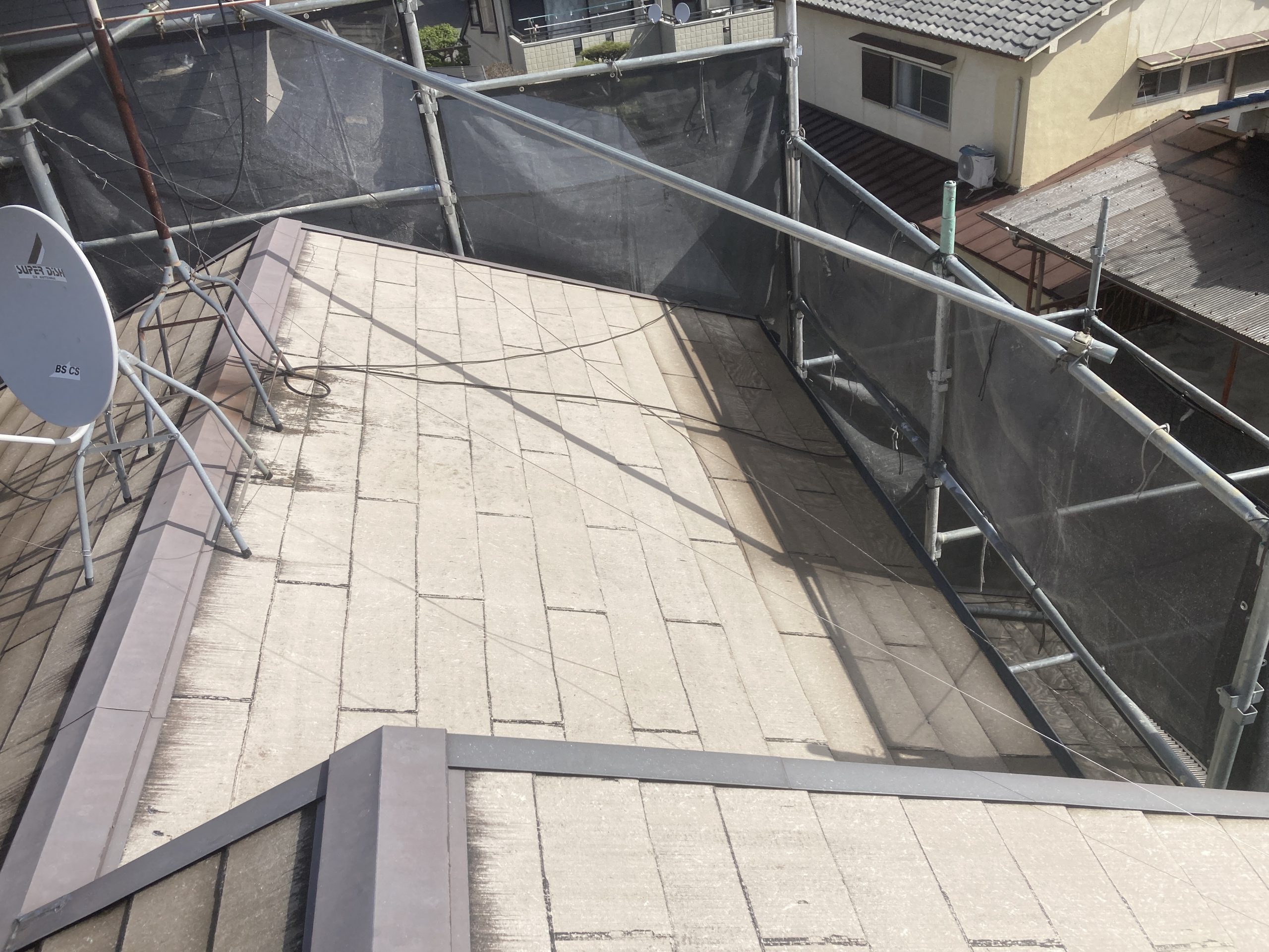 屋根　洗浄完了