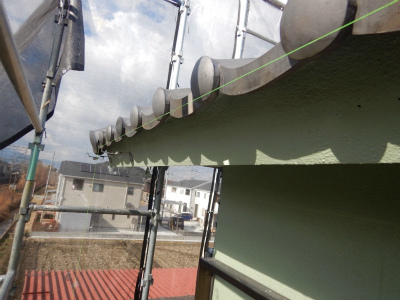 タコ糸を使って勾配確認