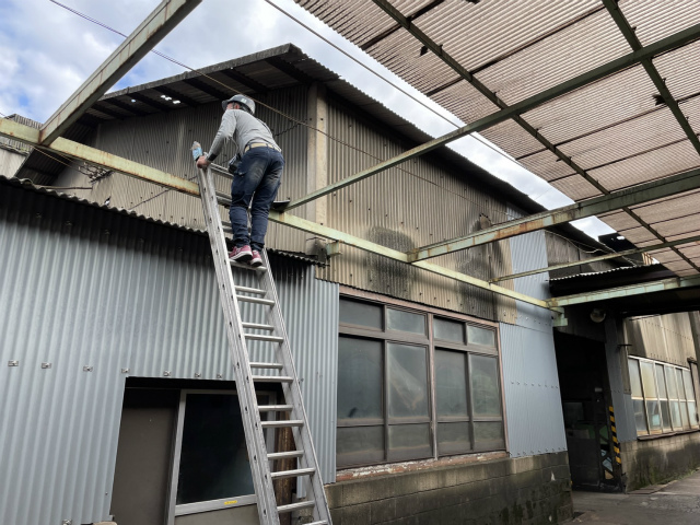 スレート屋根の調査