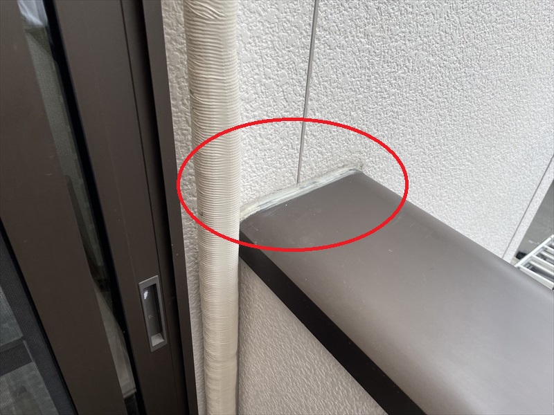ベランダ笠木コーキング