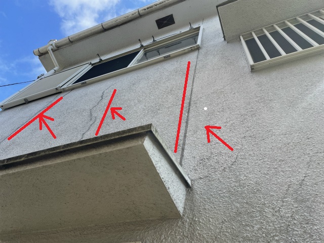外壁のクラック②