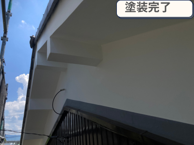 ケラバ塗装完了