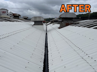 奈良市工場スレート屋根カバー工法