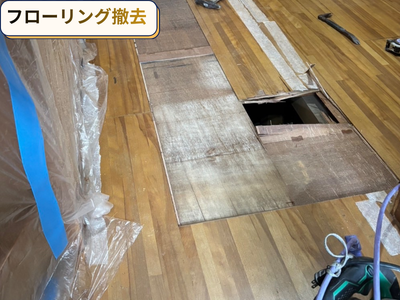 フローリング撤去