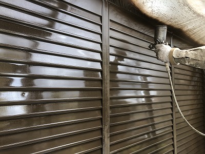 2回目も吹き付け作業