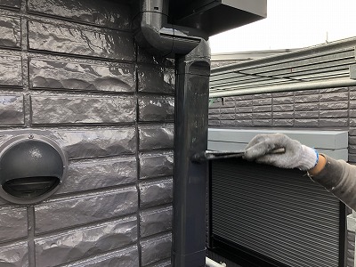 竪樋の仕上げ2回目