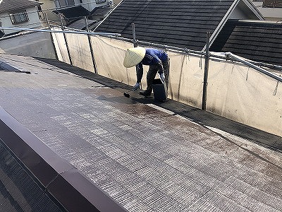 屋根の仕上げ2回目