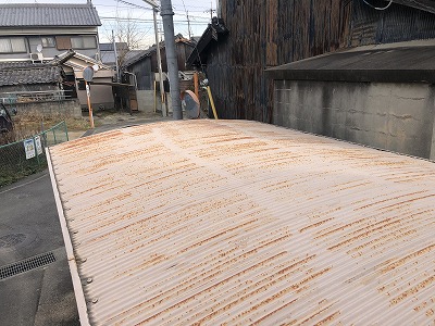 ガレージ屋根　現状