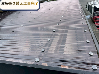 波板張り替え工事完了