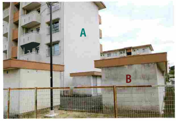 熱交換塗料で塗られた外壁の劣化状況