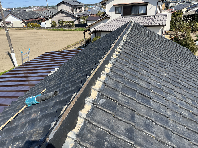 葺き直し　セメント　棟替え