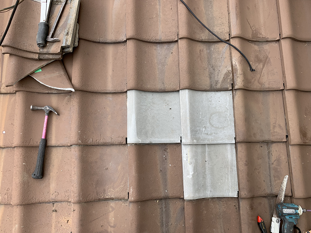 雨漏り補修　部分葺き直し